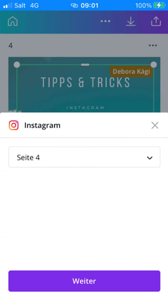 Canva mit Instagram verwenden