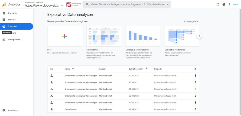 Explorative Datenanalysen in GA4